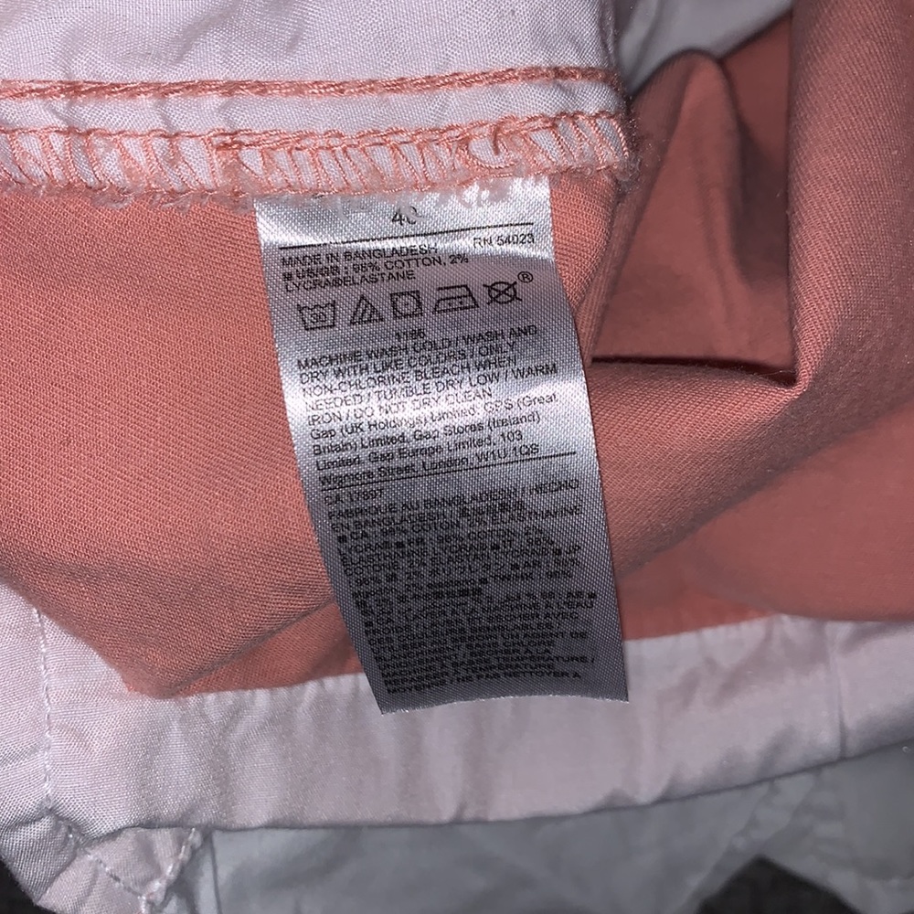 Mens pink casual khaki shorts / 40 - Picture 3 of 3